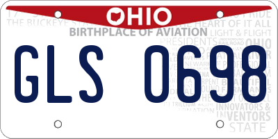 OH license plate GLS0698