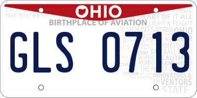 OH license plate GLS0713