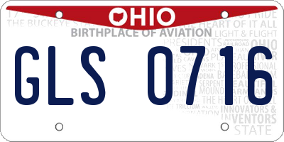 OH license plate GLS0716