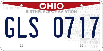 OH license plate GLS0717