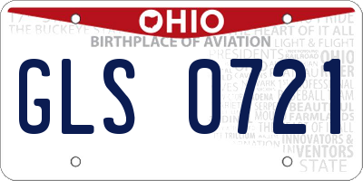 OH license plate GLS0721