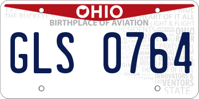 OH license plate GLS0764