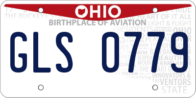 OH license plate GLS0779