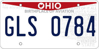 OH license plate GLS0784