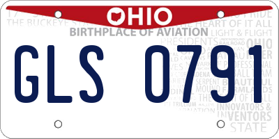 OH license plate GLS0791
