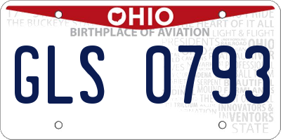 OH license plate GLS0793