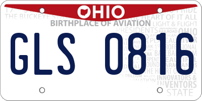 OH license plate GLS0816