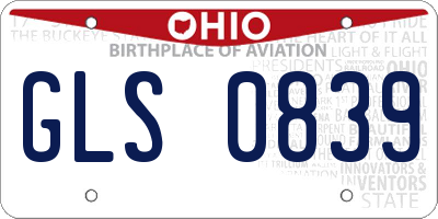 OH license plate GLS0839