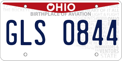 OH license plate GLS0844