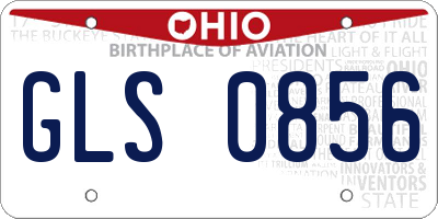 OH license plate GLS0856