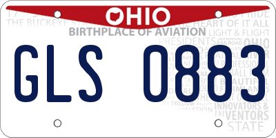 OH license plate GLS0883
