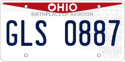 OH license plate GLS0887