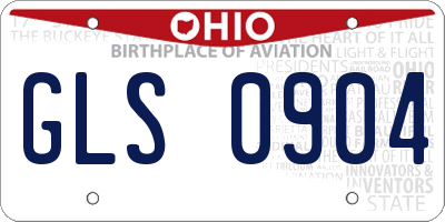 OH license plate GLS0904