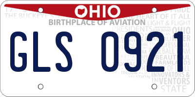OH license plate GLS0921