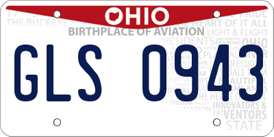 OH license plate GLS0943