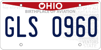 OH license plate GLS0960
