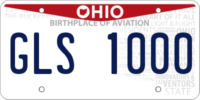 OH license plate GLS1000