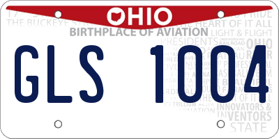 OH license plate GLS1004