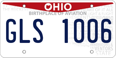 OH license plate GLS1006