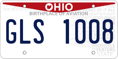 OH license plate GLS1008