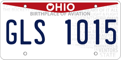 OH license plate GLS1015