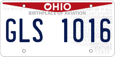 OH license plate GLS1016