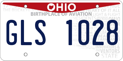 OH license plate GLS1028