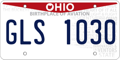 OH license plate GLS1030