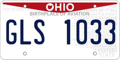 OH license plate GLS1033