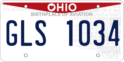 OH license plate GLS1034