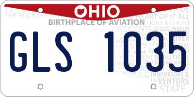 OH license plate GLS1035