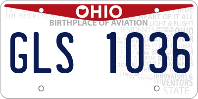 OH license plate GLS1036