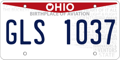 OH license plate GLS1037