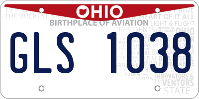 OH license plate GLS1038