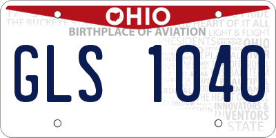 OH license plate GLS1040