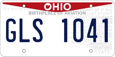 OH license plate GLS1041