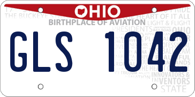 OH license plate GLS1042