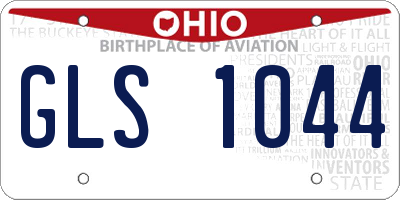 OH license plate GLS1044
