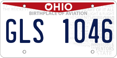 OH license plate GLS1046
