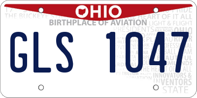 OH license plate GLS1047