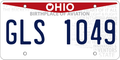 OH license plate GLS1049
