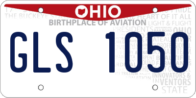 OH license plate GLS1050
