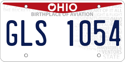 OH license plate GLS1054
