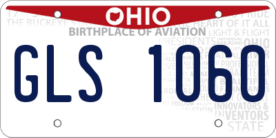 OH license plate GLS1060