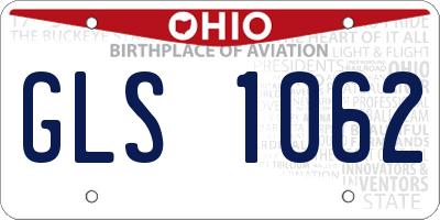 OH license plate GLS1062