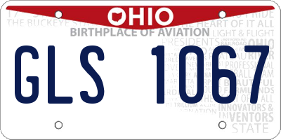 OH license plate GLS1067