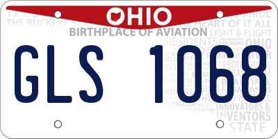 OH license plate GLS1068