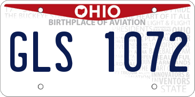 OH license plate GLS1072
