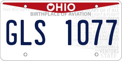 OH license plate GLS1077