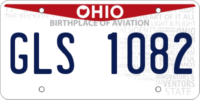 OH license plate GLS1082